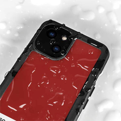 Scarlet Red iPhone 15 Plus Waterproof Case